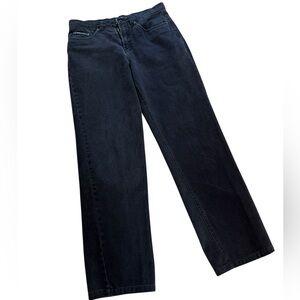 Dolce & Gabbana Y2K Black High Waisted Wide Leg Denim Cotton Jeans, Size 31